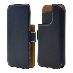 ラスタバナナ MagSafe対応 汎用手帳型ケース 6.1-6.3インチ対応 NV×BR ネイビー×ブラウン RFMB01SMNVB