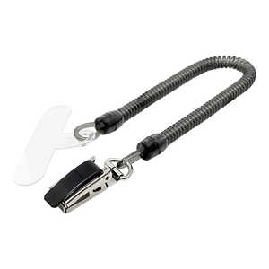 ラスタバナナ コイルストラップ メタルクリップ ストラップホルダータイプ ロング BK ブラック RCSTMHL01BK