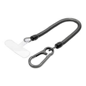 ラスタバナナ コイルストラップ カラビナ ストラップホルダータイプ ロング BK ブラック RCSTCHL01BK