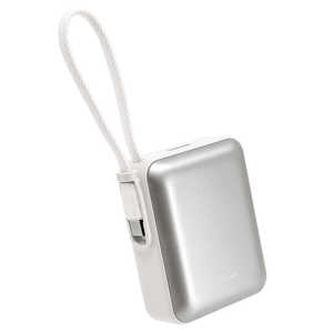 ラスタバナナ 10000mAh 超小型モバイルバッテリー A×1 C×1 Cケーブル×1 PD20W WH ［USB Power Delivery対応 / 2ポート］ ホワイト RLI100C20W06WH