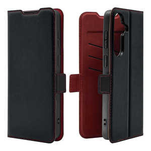 ラスタバナナ Galaxy S26＋ 薄型手帳サイドマグネットケース BK×RD ブラック×レッド 9317GS26PBSMBKR