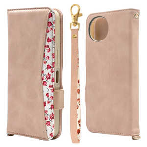 ラスタバナナ AQUOS Wish6 花柄手帳型ケース ライトピンク 9512AW6BHLPK