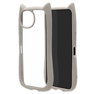 ラスタバナナ AQUOS Wish6 猫耳ケース TPU×PC グレー 9545AW6HPGRY