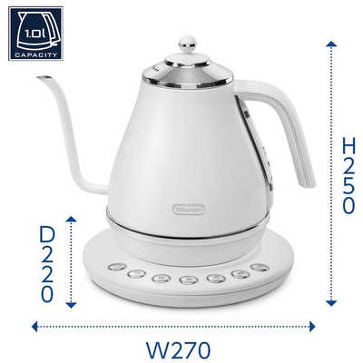 デロンギ 温度設定機能付き電気カフェケトル icona(アイコナ) [1.0L