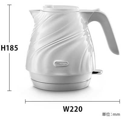 ホワイト 電気ケトル デロンギ デロンギ 【アウトレット】Seta 電気ケトル ホワイト [0.8L] KBS1200J