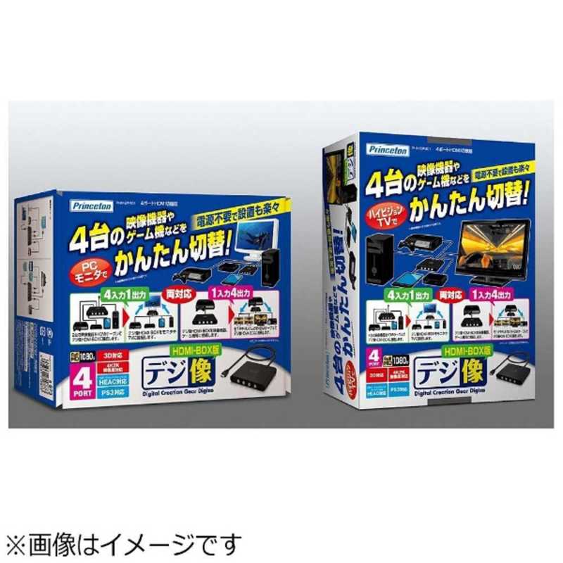 プリンストン プリンストン 【アウトレット】HDMI切替器｢デジゾウシリーズ デジ像HDMI-BOX版｣ PHM-SW401 PHM-SW401