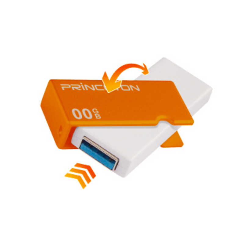 プリンストン プリンストン USBメモリー[8GB/USB3.0/回転式] PFU-XTF/8GOR オレンジ PFU-XTF/8GOR オレンジ