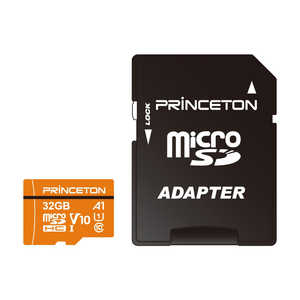 プリンストン microSDHCカード SDHC変換アダプタ付き (Class10対応/32GB) RPMSDA-32G