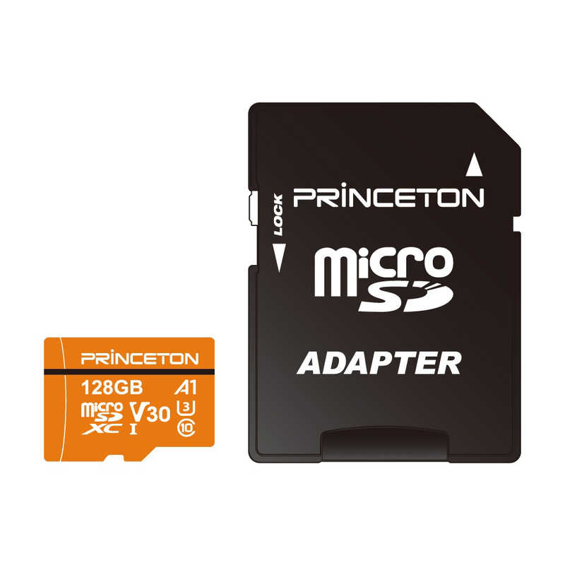 プリンストン プリンストン microSDXCメモリーカード UHS-I/UHSスピードクラス3対応(SDXC変換アダプタ付き) (Class10対応/128GB) RPMSDA-128G RPMSDA-128G