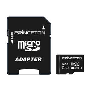 プリンストン microSDHCメモリーカード UHS-I/UHSスピードクラス1対応(SDHC変換アダプタ付き) (Class10対応/16GB) RPMSDU16G