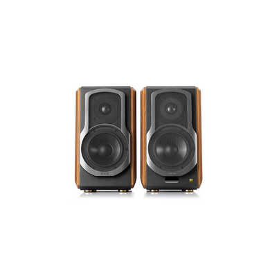 EDIFIRE PCスピーカー Bluetooth接続 ブラウン [AC電源/2.0ch