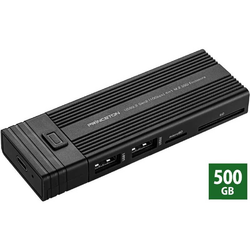 プリンストン プリンストン 4in1 カードリーダー機能付M.2 500GB内蔵SSD PRD-PS500U PRD-PS500U