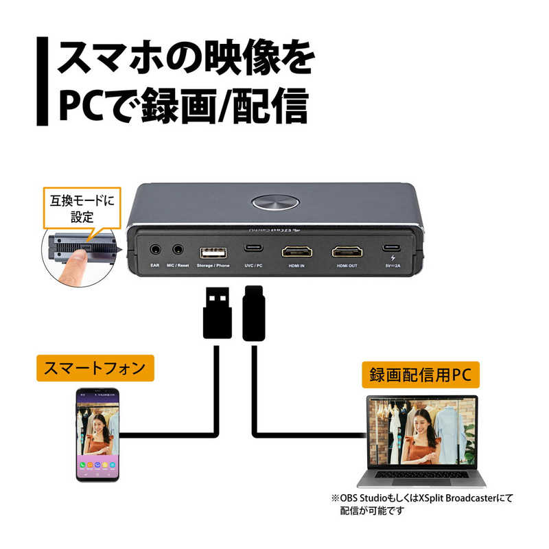 プリンストン プリンストン HDMIビデオキャプチャーユニット EZ-CATCHU-B01 EZ-CATCHU-B01