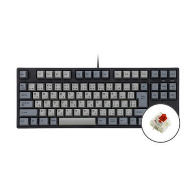 【アウトレット】 IK-CD87-G/RD-BK iKBC テンキーレス メカニカルキーボード 有線 日本語JIS配列 赤軸 ブラック ホットスワップ CherryMX互換 Windows Mac テンキー無し 作業用 タイピング コーディング IKBC キーボード CD87(赤軸) ［有線 /USB］ ブラック IK-CD87-G/RD-BK