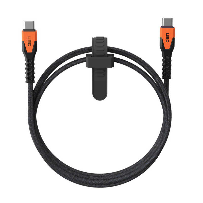 UAG UAG KEVLAR CORE USB-C TO C POWER CABLE(ブラック/オレンジ) UAG-CBL-CC-BK/OR UAG-CBL-CC-BK/OR