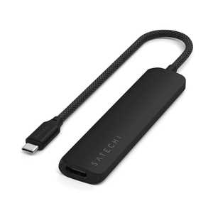 SATECHI Satechi 6-in1 USB-C スリムマルチポートアダプター ブラック PST-P6SK SATECHI Satechi 6-in1 USB-C スリムマルチポートアダプター ブラック PST-P6SK
