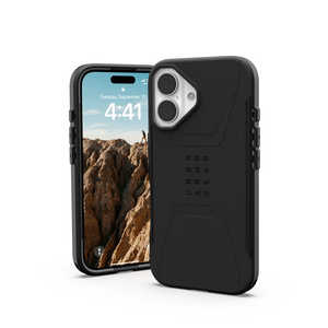 UAG iPhone 16 耐衝撃ケース MAGSAFE対応 CIVILIAN ブラック UAG-IPH24MB-CMS-BK UAG iPhone 16 耐衝撃ケース MAGSAFE対応 CIVILIAN ブラック UAG-IPH24MB-CMS-BK