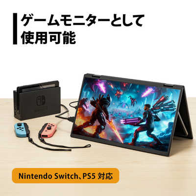プリンストン 15.6型 2画面 フルHDモバイルディスプレイ ［フルHD(1920