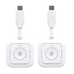 プリンストン 〔ワイヤレスHDMI〕送信機(USB-C用x2) SP Cast Pocket Mini (ワイヤレスUSB-C to HDMI) ホワイト SC-POCKETMINI-C1SET