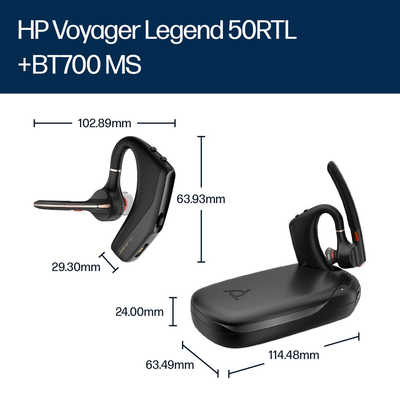 POLY Voyager Legend 50RTL ＋BT700 MS CP ［片耳］ PPVYG-LEG50UCMRTL