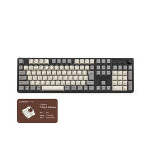 IKBC フルサイズワイヤレスメカニカルキーボード CD108HB＋(GateonGPRO Brown / 日本語配列) ブラック IK-CD108HBPLS-G/BR