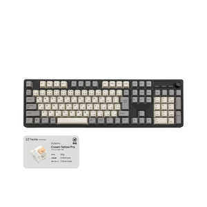 IKBC フルサイズワイヤレスメカニカルキーボード CD108HB＋(Cream yellow静音 / 日本語配列) ブラック IK-CD108HBPLS-O/CY