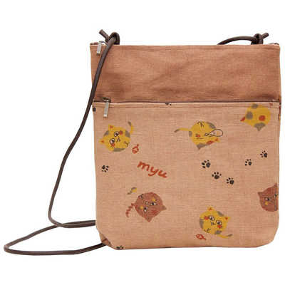 ヤマコー 柿渋染 2F ポシェット カラー猫(KS-111ns) #87537 の