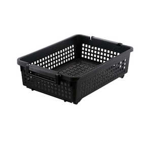 ベストコ ハンディー バスケット かご 収納 ロータイプBoiteリビング ブラック MA- 4173 ベストコ ハンディー バスケット かご 収納 ロータイプBoiteリビング ブラック MA- 4173
