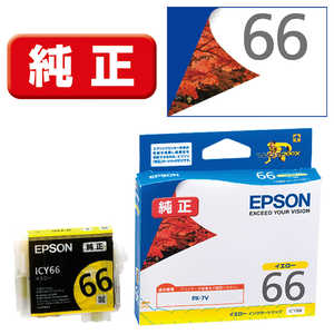 エプソン　EPSON インクカｰトリッジ ICY66 (イエロｰ)