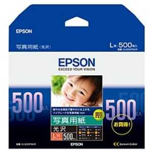 エプソン　EPSON 写真用紙｢光沢｣(L判･500枚) KL500PSKR