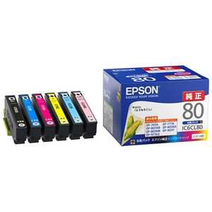 エプソン　EPSON インクカートリッジ (6色パック) IC6CL80