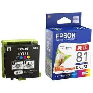 ＜コジマ＞ エプソン EPSON インクカートリッジ (カラー4色一体型) ICCL81