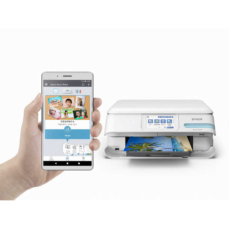 エプソン　EPSON エプソン　EPSON A4カラーインクジェット複合機 エコタンク搭載モデル ホワイト  L判～A4  EW-M754TW EW-M754TW