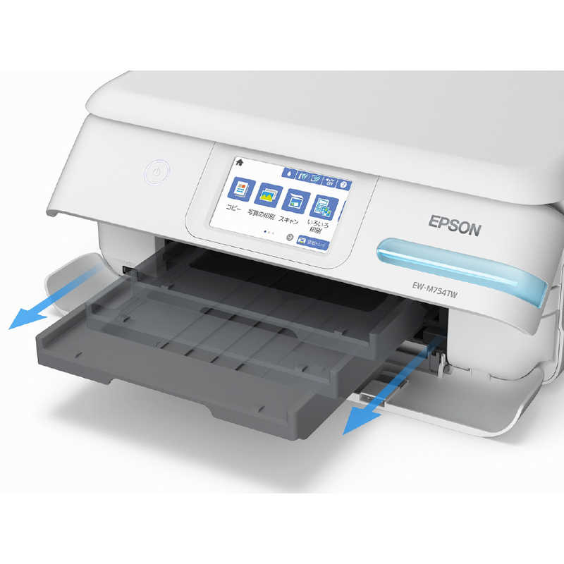 エプソン　EPSON エプソン　EPSON A4カラーインクジェット複合機 エコタンク搭載モデル ホワイト  L判～A4  EW-M754TW EW-M754TW