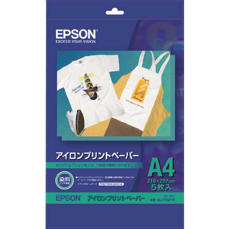 エプソン　EPSON エプソン　EPSON 〔インクジェット〕アイロンプリントペーパー 0.14mm [A4 /5枚] MJTRSP1R MJTRSP1R