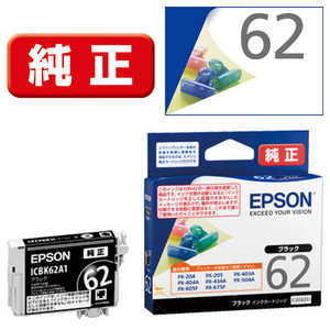 エプソン　EPSON 純正プリンターインク ブラック ICBK62A1