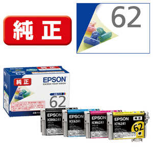 エプソン　EPSON 純正プリンターインク ４色パック IC4CL62A1