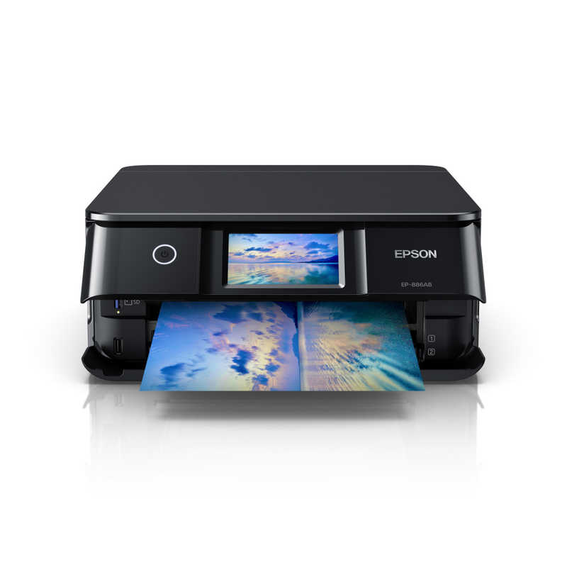 エプソン　EPSON エプソン　EPSON A4カラーインクジェット複合機プリンター Colorio ［カード/名刺～A4］ ブラック EP-886AB EP-886AB