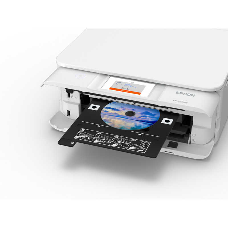 エプソン　EPSON エプソン　EPSON 【アウトレット】A4カラーインクジェット複合機プリンター Colorio ［カード/名刺～A4］ ホワイト EP-886AW EP-886AW