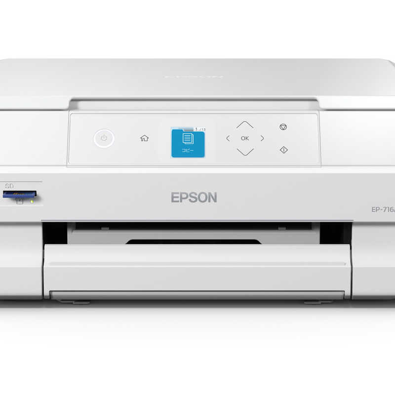 エプソン　EPSON エプソン　EPSON A4カラーインクジェット複合機プリンター Colorio ［L判～A4］ ホワイト EP-716A EP-716A