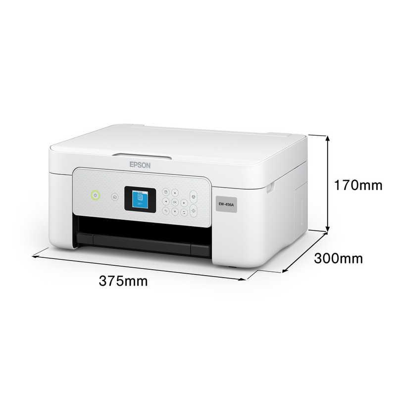 エプソン　EPSON エプソン　EPSON A4カラーインクジェット複合機プリンター Colorio ［カード/名刺～A4］ ホワイト EW-456A EW-456A
