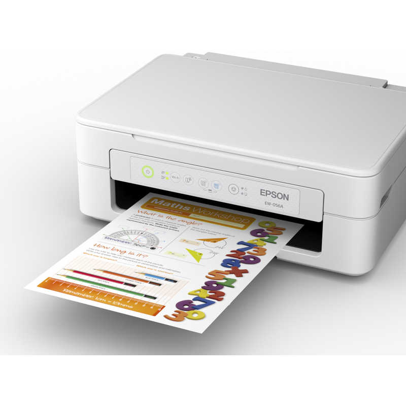 エプソン　EPSON エプソン　EPSON A4カラーインクジェット複合機プリンター Colorio ［L判～A4］ ホワイト EW-056A EW-056A