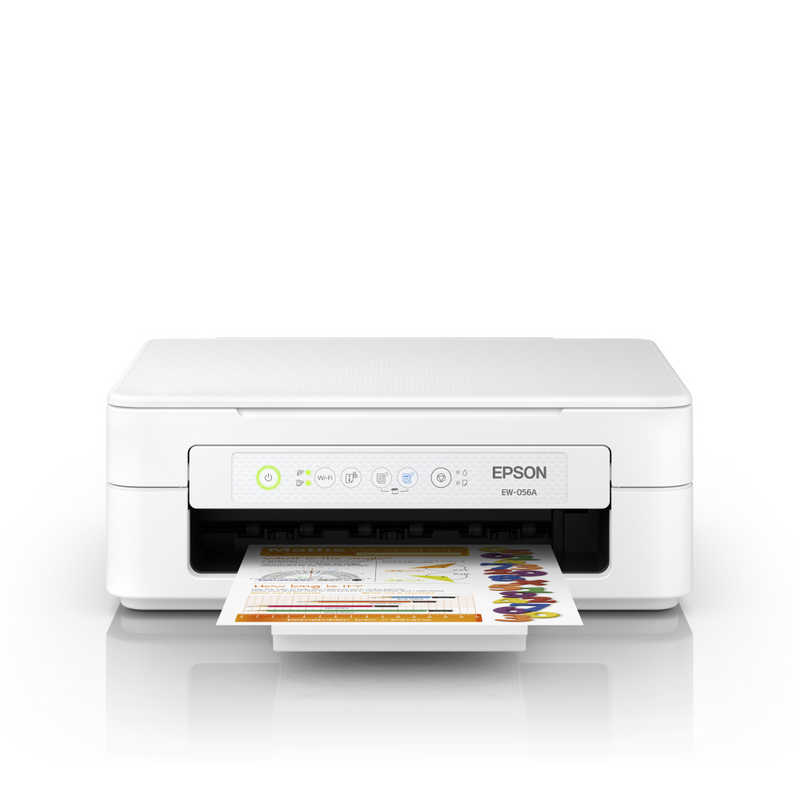 エプソン　EPSON エプソン　EPSON A4カラーインクジェット複合機プリンター Colorio ［L判～A4］ ホワイト EW-056A EW-056A
