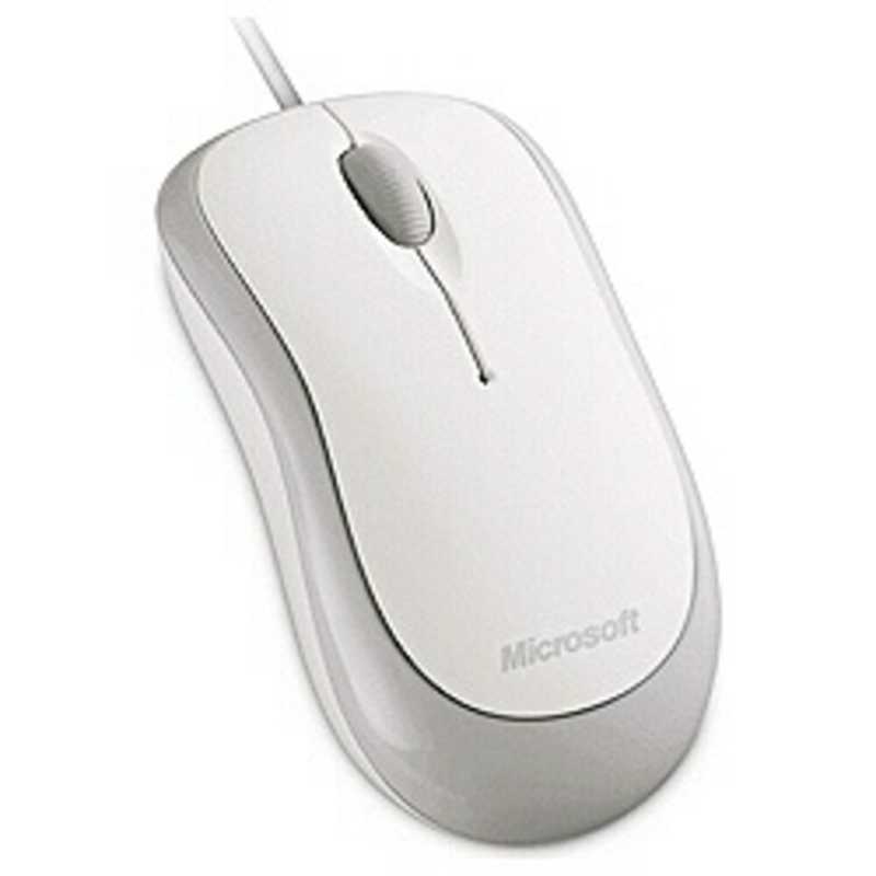 マイクロソフト　Microsoft マイクロソフト　Microsoft 有線光学式マウス｢USB｣ Microsoft Basic Optical Mouse P58-00045 (シルキｰホワイト) P58-00045 (シルキｰホワイト)