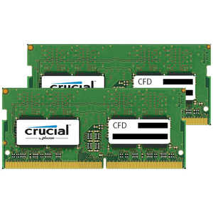 CFD 増設用メモリ ノート用 Crucial スタンダードモデル DDR4-2400 260pin[SO-DIMM DDR4 /16GB /2枚] W4N2400CM-16G