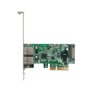 玄人志向 玄人志向 拡張IF PCI Expressx4接続USB3.1Type-Ax2 USB3.1A-P2-PCIE3