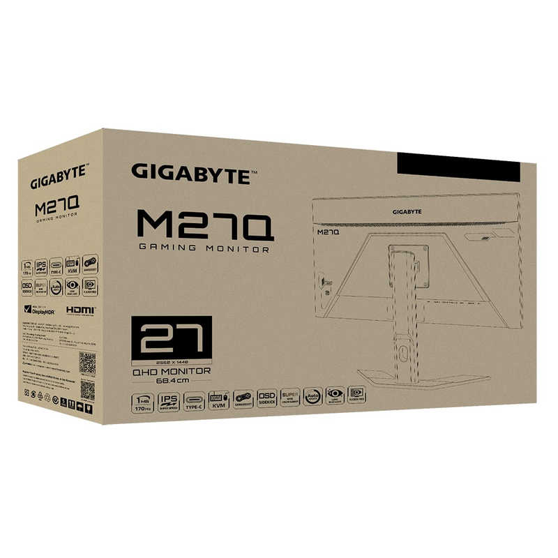 GIGABYTE GIGABYTE ゲーミングモニター 27型/ WQHD(2560×1440)/ ワイド GIGABYTEM27Q GIGABYTEM27Q