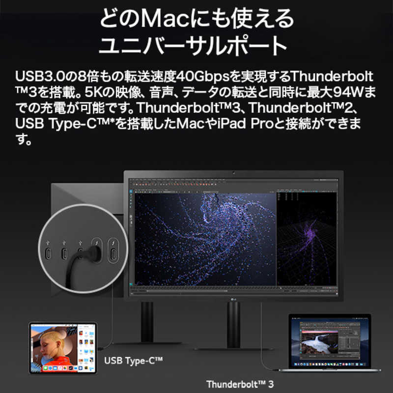 LG LG Mac専用液晶ディスプレイ [27型 /5K(5120×2880） /ワイド] 27MD5KL-B 27MD5KL-B