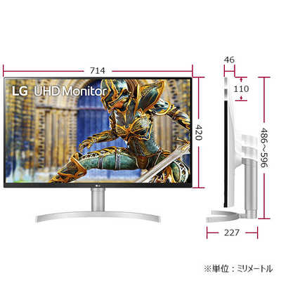 LG PCモニター [31.5型 /4K(3840×2160） /ワイド] 32UN650-W の通販