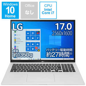 LG ノートパソコン gram クオーツシルバー [17.0型 /intel Core i7 /SSD：1TB /メモリ：16GB /2021年2月モデル] 17Z90P-KA79J